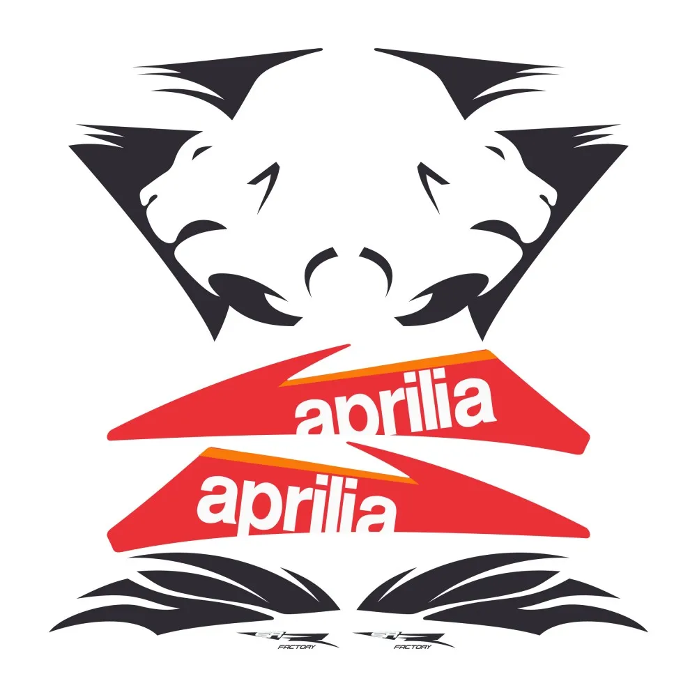 Kit Adesivo Compatibile Per Moto Scooter Orange Aprilia Sr 50 Factory 2006