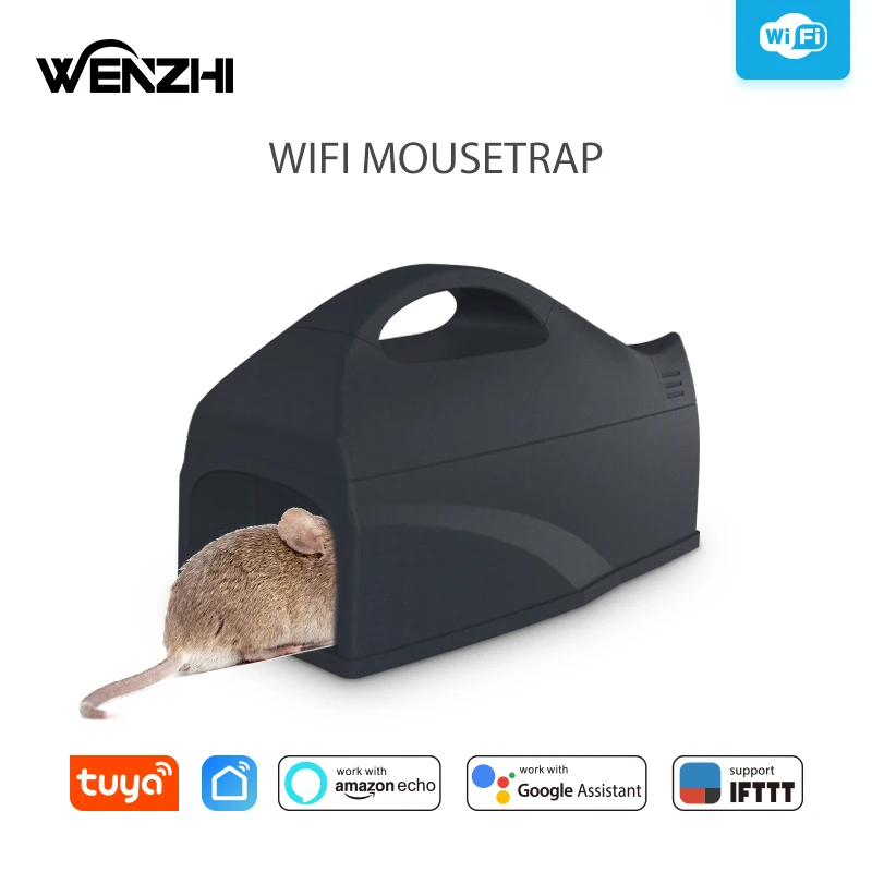 Wifi Mouse Trap Rat Big Mouse Db Killer Mousetrap Muizenval Emmer Val Bucket Cage Tuya Smart Life Alexa Google Home App Remote