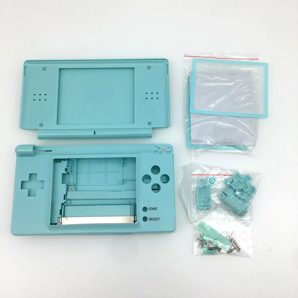 Per Nintendo Ds Lite Ndsl Pulsanti Custodia Shell Blu Chiaro + Cacciavite Per Nintendo Ds Lite Ndsl