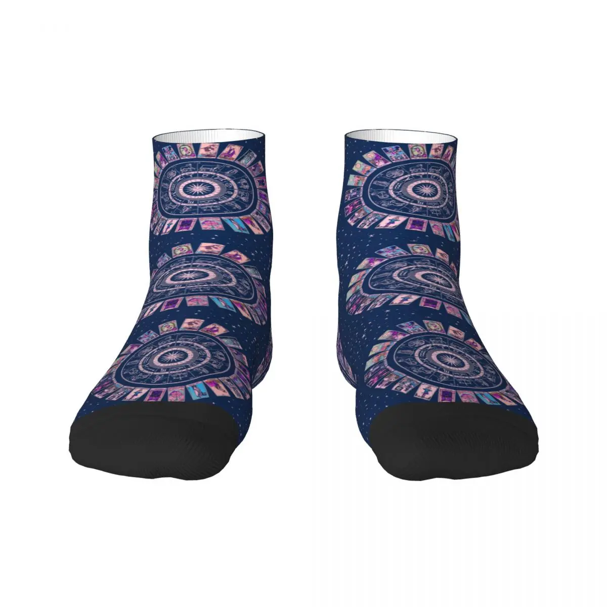 Pastel Goth Zodiac Astrology Chart Mens Crew Socks Fashion Witch Major Arcana Tarot Primavera Estate Autunno Inverno Dress Socks