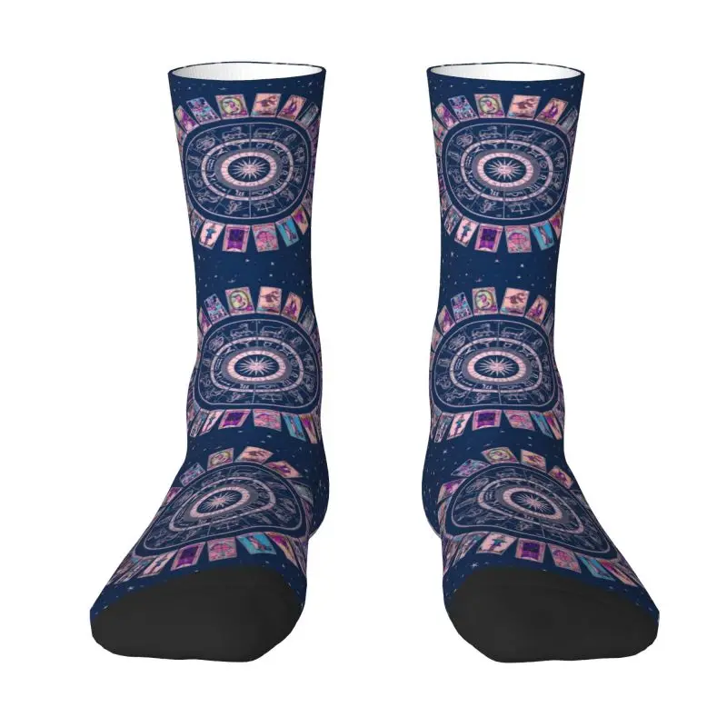Goth Zodiac Astrology Chart Calzini Da Uomo Unisex Fun Major Arcana Tarot Primavera Estate Autunno Inverno Dress Socks