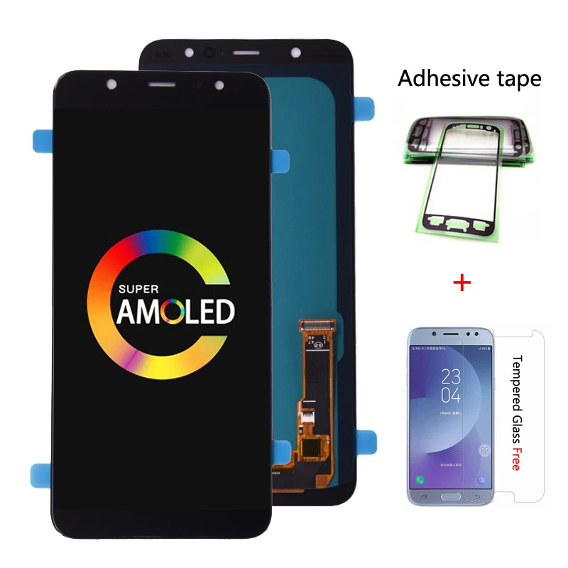 Super Amoled Per Samsung Galaxy A6 Plus 2018 A605 A605Fd Display Lcd Touch Screen Digitizer Assembly Per Samsung A6 Plus A6 Lcd