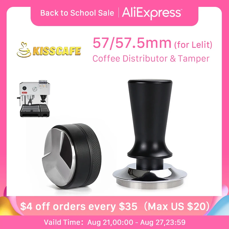Tamper Per Caffè 57Mm 57.5Mm Pressione Costante 30 Libbre Martello In Polvere Per Lelit Anna Barista Espresso Macker Accessori Strumento Angolare