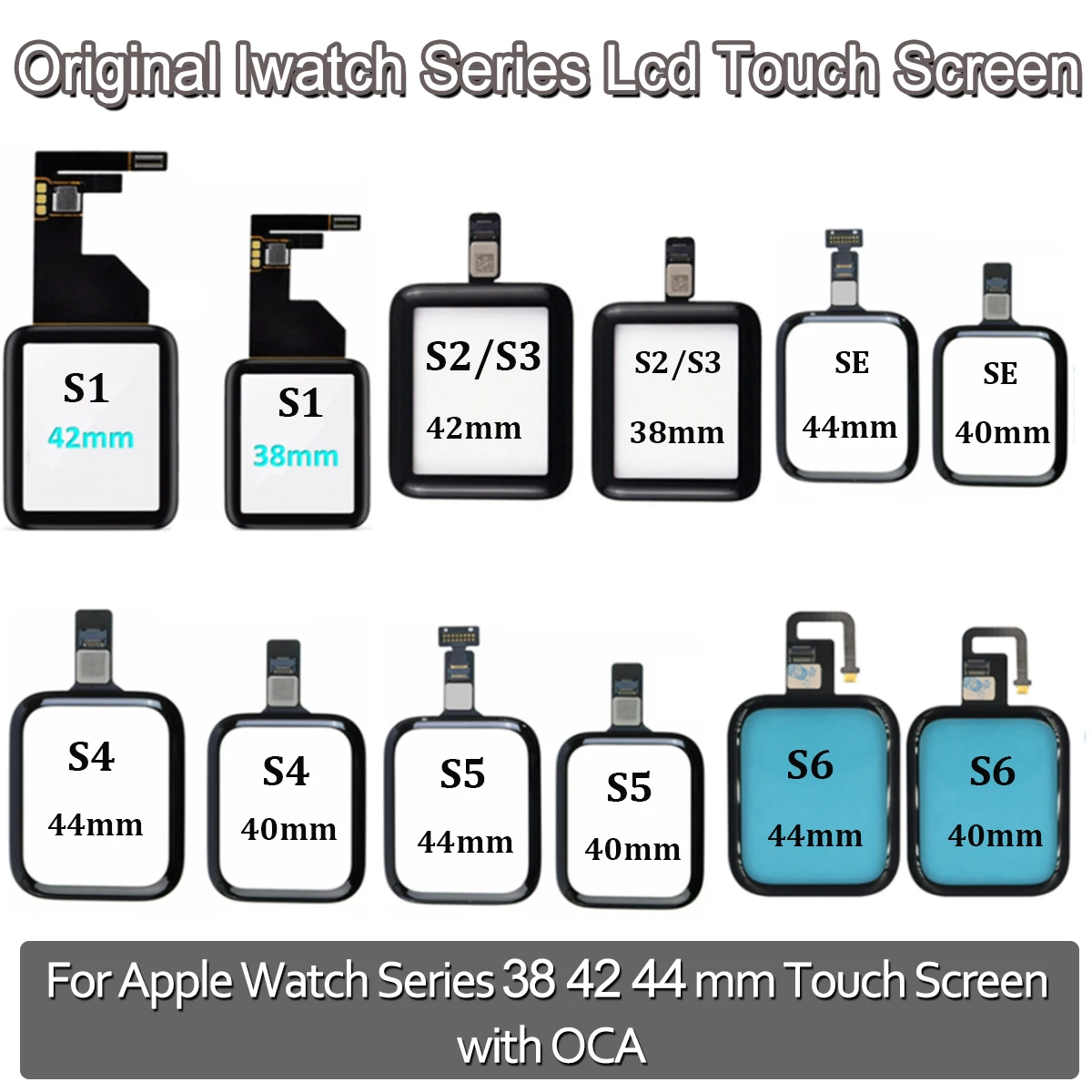 Nuovo Touch Screen Digitizer Sostituzione Display Lcd Assembly Screen Glass Per Apple Watch Series 4 44 42 Mm Touch Screen Con Oca