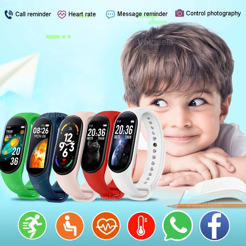 M7 Bambini Bambini Smart Watch Ragazzi Ragazze Sport Smartwatch Impermeabile Smart Clock Bambino Smart-Watch Per Apple Watch 8-15 Anni