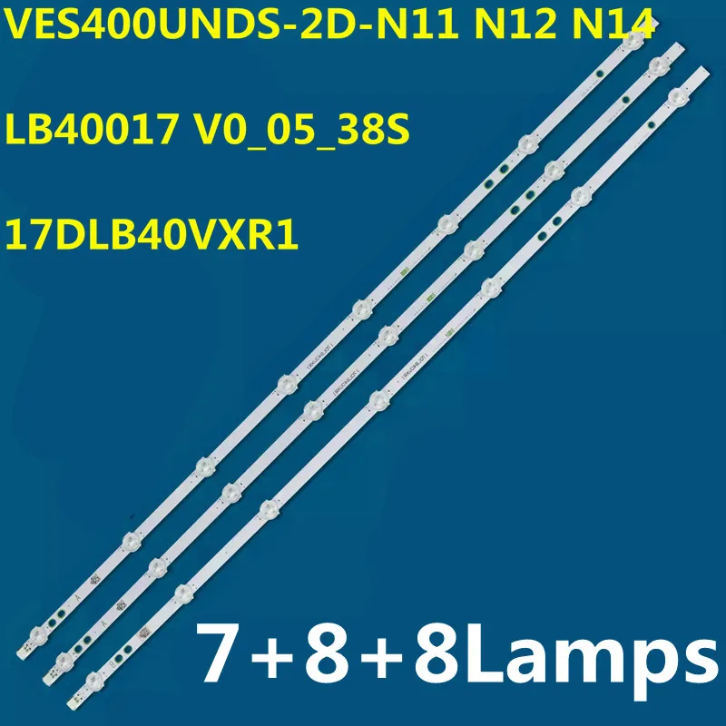 Striscia Di Retroilluminazione A Led Jld40081330-078As-M Jl.D40071330-078As-M Telefunken 40 Tv D40F294R4Cw Jvc Lt-40C750 Lt-40C790