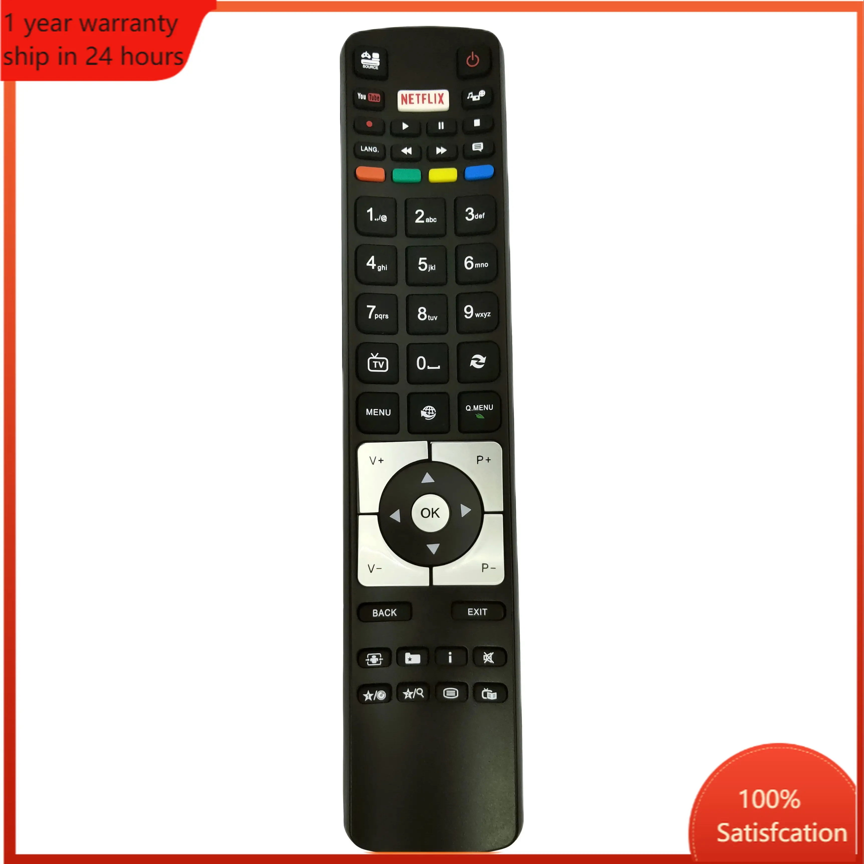 Nuovo Controller Per Telecomando Tv Telefunken Rc5118 Con Netflix Now Youtube Fernbedienung