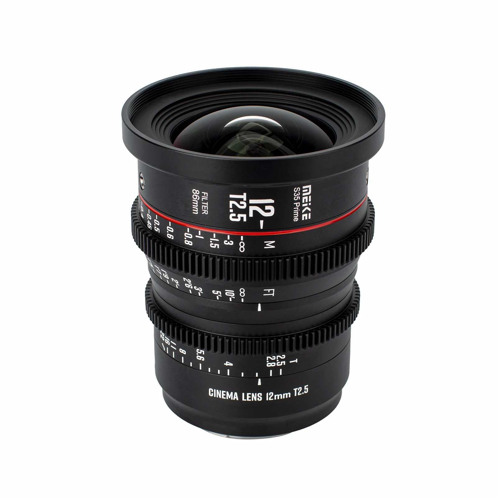 Meike Prime 12Mm T2.5 Cine Lens Per Super 35 Frame Cinema Camera System, Come Red Komodo, Bmpcc 6K, Bmpcc 6K Pro,Z Cam S6