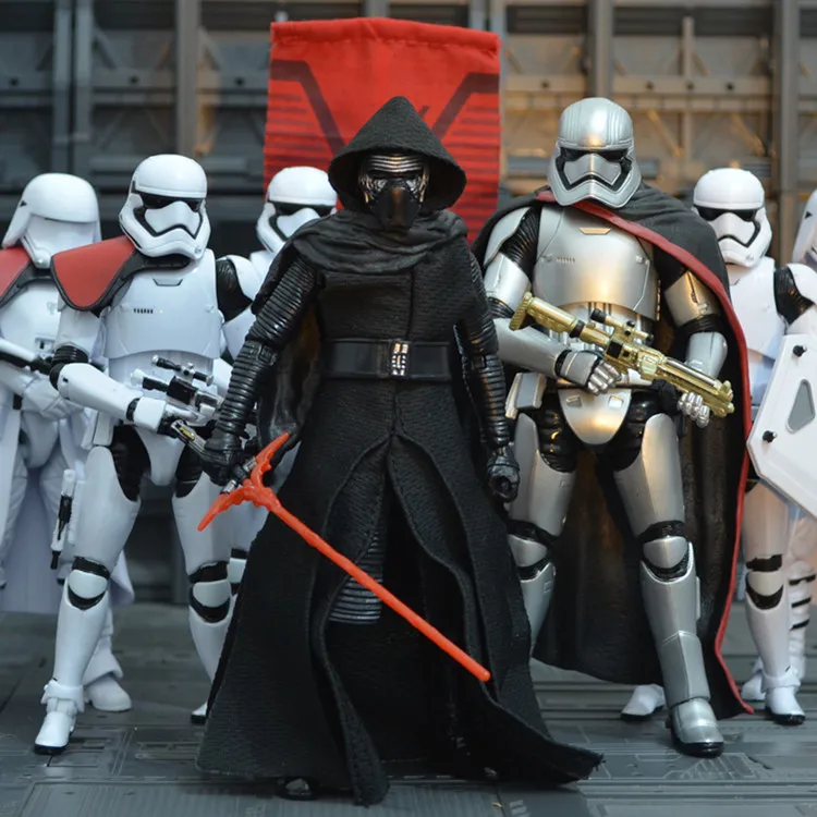 Modello Giapponese In Scala Genuina Bandai Star Wars Cavaliere Nero Imperiale Stormtrooper Joint Moving Model Toy Action Figure Toy