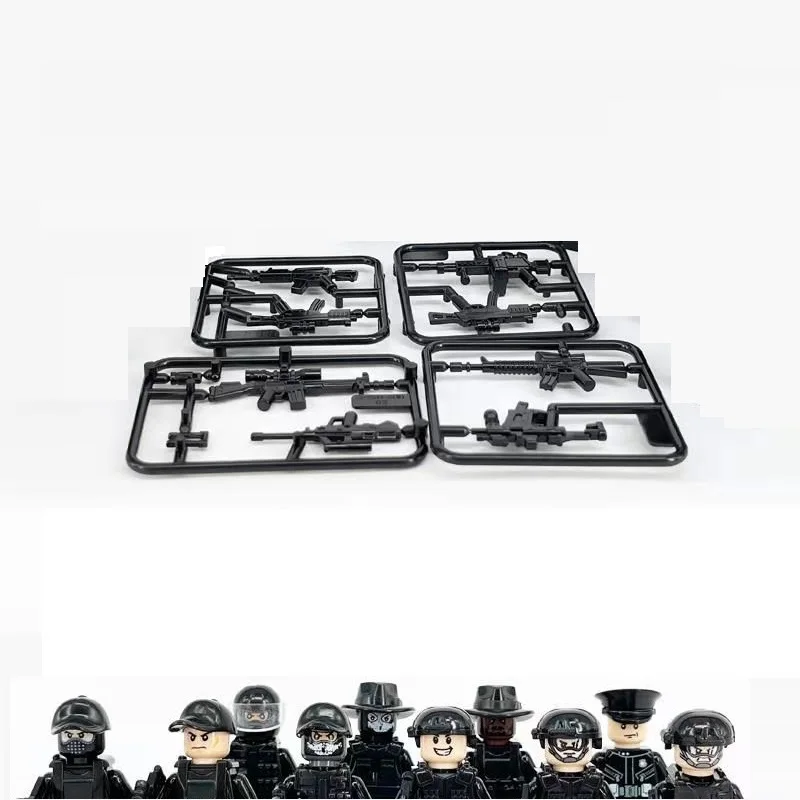 Moderno Lanciatore Missilistico Militare Soldati Polizia Swat Moc Minifig Swat Playmobil Mini Action Figures Building Block Giocattoli In Mattoni