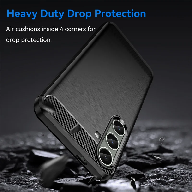 Per Samsung Galaxy S24 Plus Custodia Cover In Silicone In Fibra Di Carbonio Per Samsung Galaxy S24 S23 S22 S21 Cover Posteriore Per Galaxy S24 Plus 5G