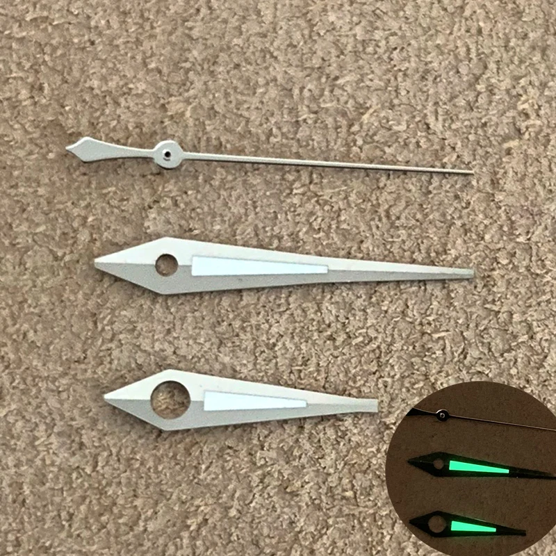 Nh35 Puntatore Per Orologio Luminoso Verde Seiko Hands Fits 7 S26 Nh36 Nh35 4R Movimento Dell'Orologio Seiko Skx Nh35 Lancette Dell'Orologio Pezzi Di 