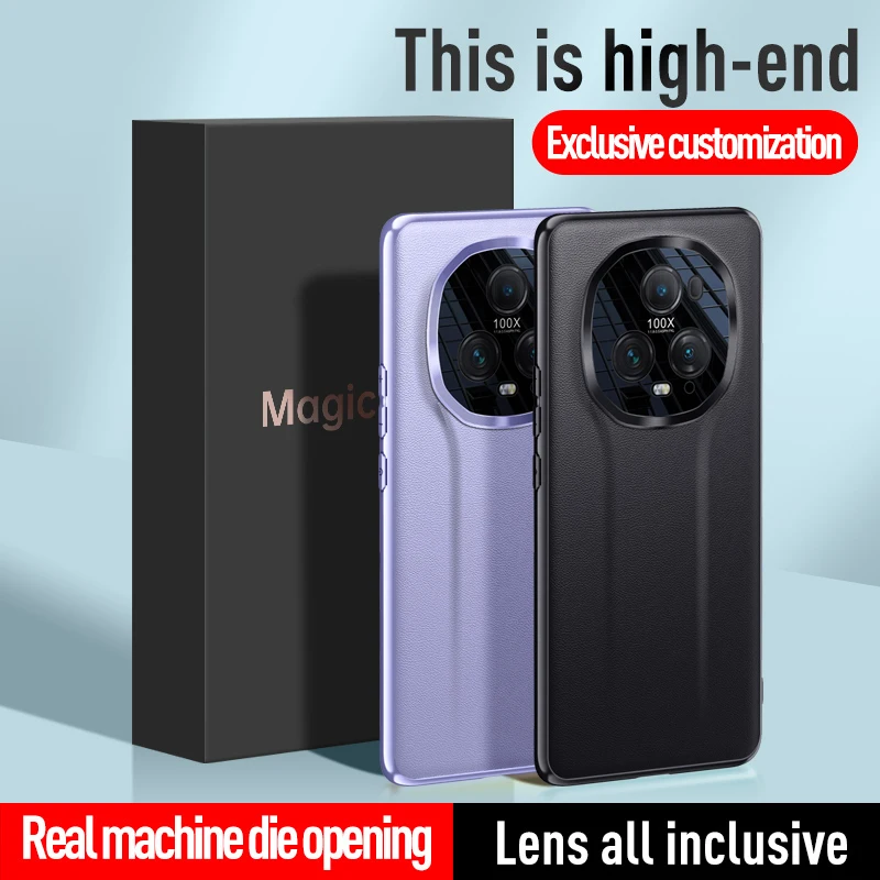 Custodia In Pelle Ultra Sottile Per Honor Magic5 Pro Magic5 Ultimate Luxury Hybrid Hard Phone Protection Cover Posteriore Fundas