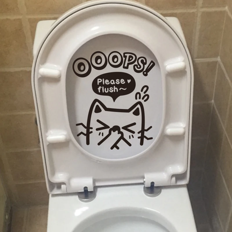 Art Design Ooops! Si Prega Di Lavare ~ Adesivo Da Parete Per Bagno Decorazioni Per La Casa Decalcomanie Per Wc Fai Da Te Divertenti Decalcomanie Per P