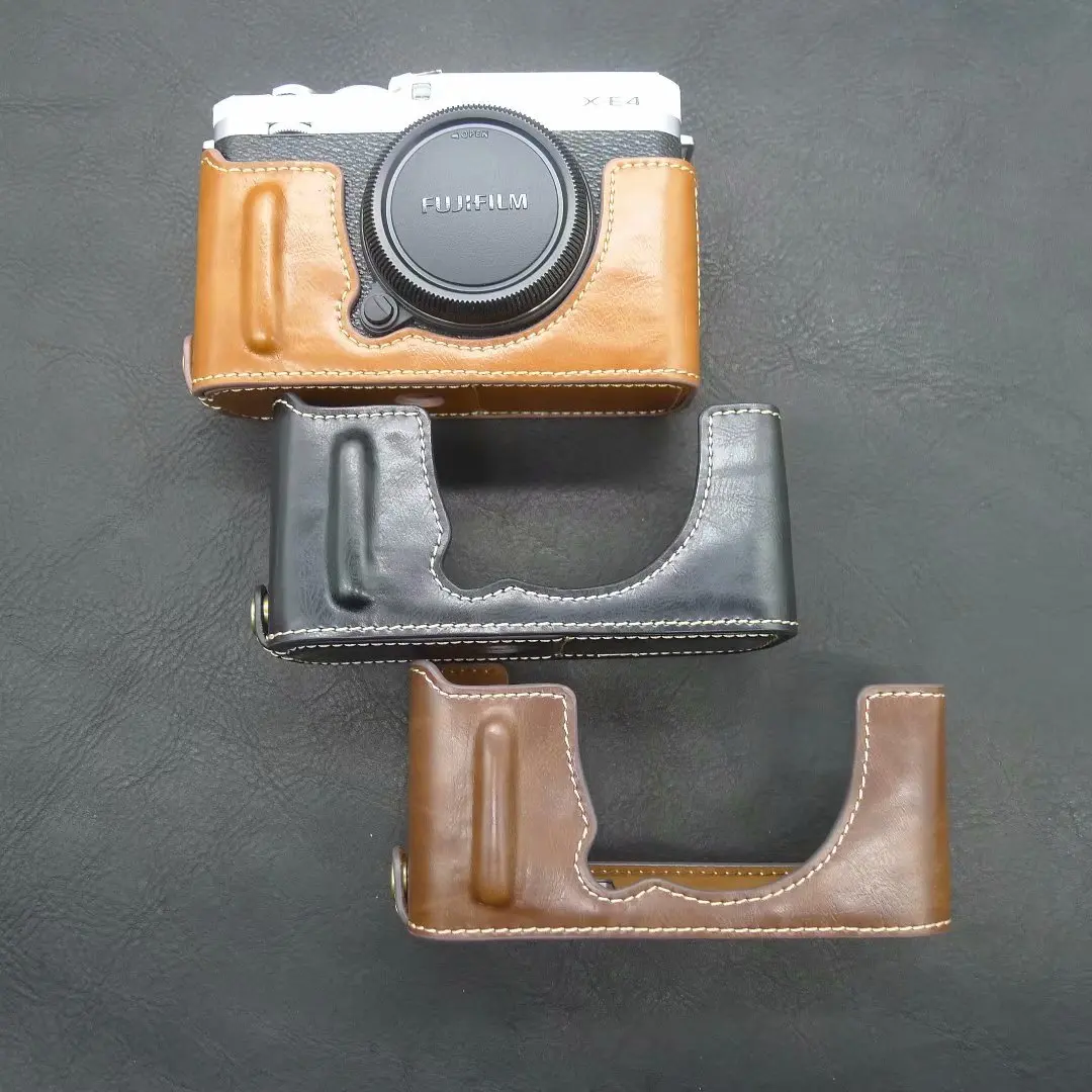 Borsa Per Fotocamera In Pelle Pu Metà Corpo Per Fuji Xe4 Xe-4 Borsa Per Fotocamera