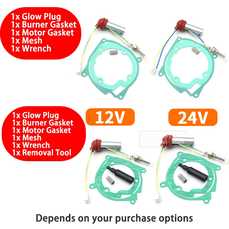 Per Webasto Eberspacher 2-8Kw Car Truck Van Boat Air Diesel Heater 12V / 24V Ceramic Glow Plug Bruciatore Guarnizione Filtro