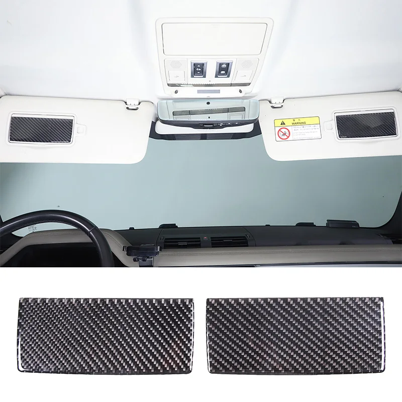 Per Landrover Defender 90 110 130 20-24 Morbida Fibra Di Carbonio Tetto Auto Parasole Trucco Specchio Pannello Copertura Trim Adesivi Accessori