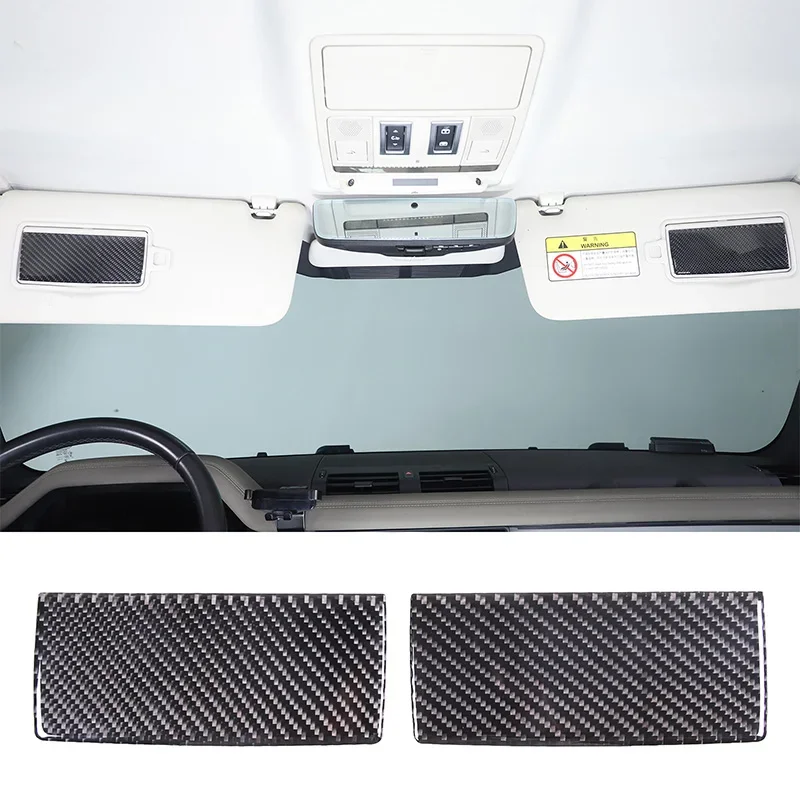 Per Landrover Defender 90 110 130 20-24 Morbida Fibra Di Carbonio Tetto Auto Parasole Trucco Specchio Pannello Copertura Trim Adesivi Accessori