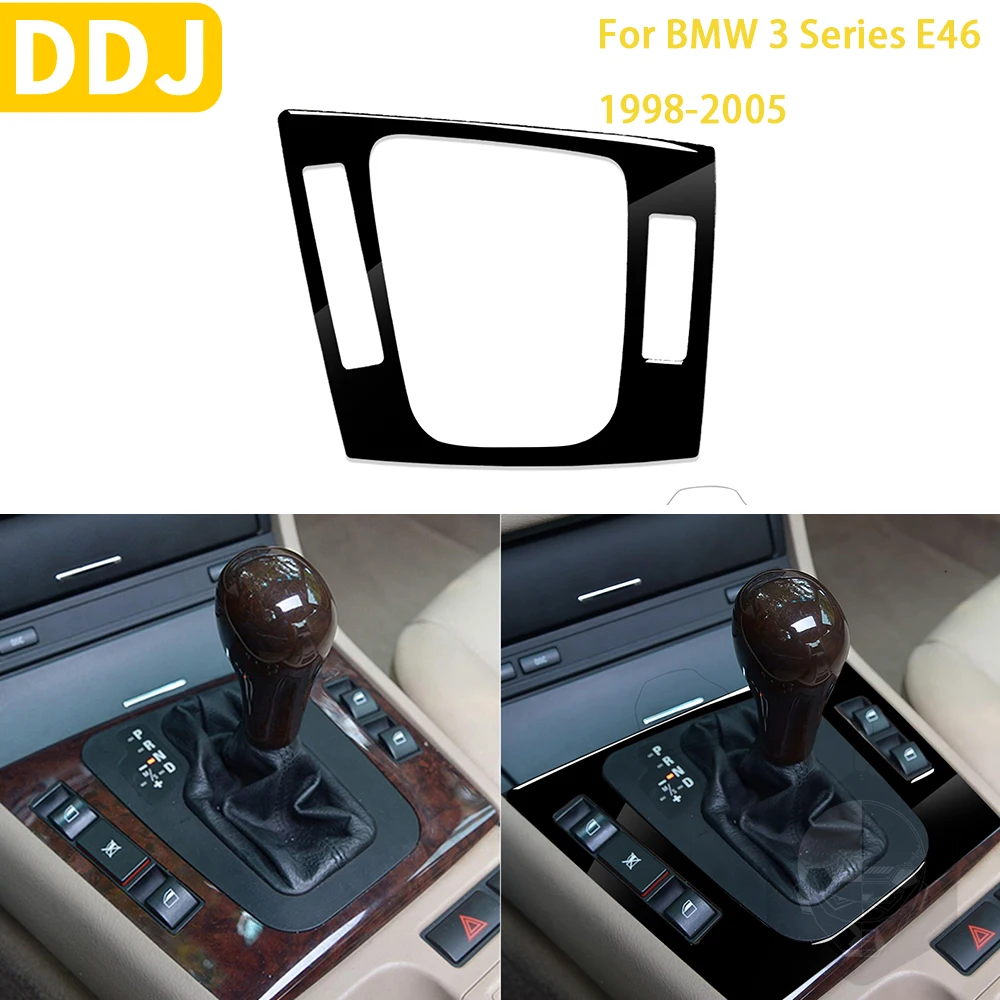 Per Bmw Serie 3 E46 1998-2005 Accessori Car Piano Black Interior Central Control Panel Cover Trim Sticker