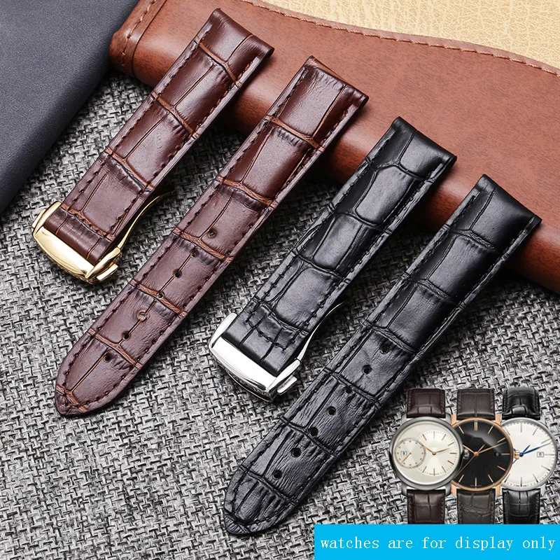 Cinturino In Vera Pelle Adatto Per Omega Seamaster Speedmaster Series Black Brown Wristband 20Mm Catena Per Orologi Da Uomo
