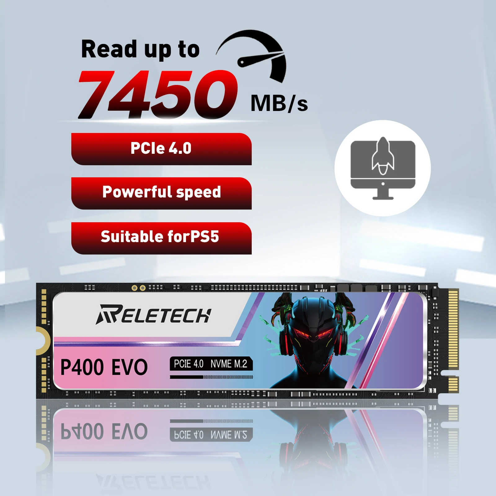Reletech Ssd Ps5 1Tb 2Tb Ssd M2 Nvme Pcie 4.0X4 M.2 2280 Nvme Ssd Drive Disco Rigido Interno A Stato Solido Per Playstation 5 Desktop