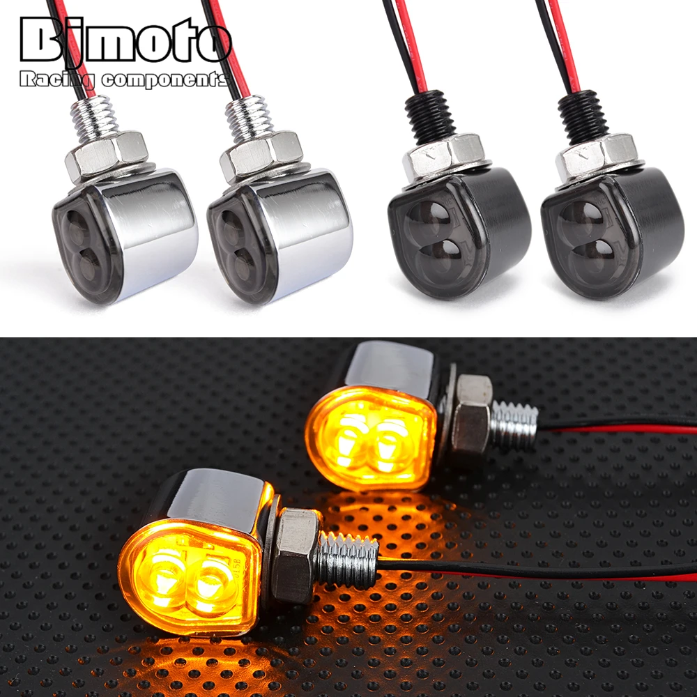 8Mm Moto Led Mini Indicatore Di Direzione Bullet Moto Indicatori Luci Led 12V Per Harley Chopper Moto Scooter