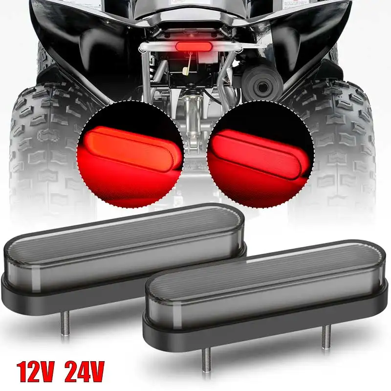 24 Led Fanale Posteriore 12V 24V High Low Red Stop Lamp Fanale Posteriore Impermeabile Per Chopper Crusier Scooter Bobber Moto Dirt Pit Bike Atv