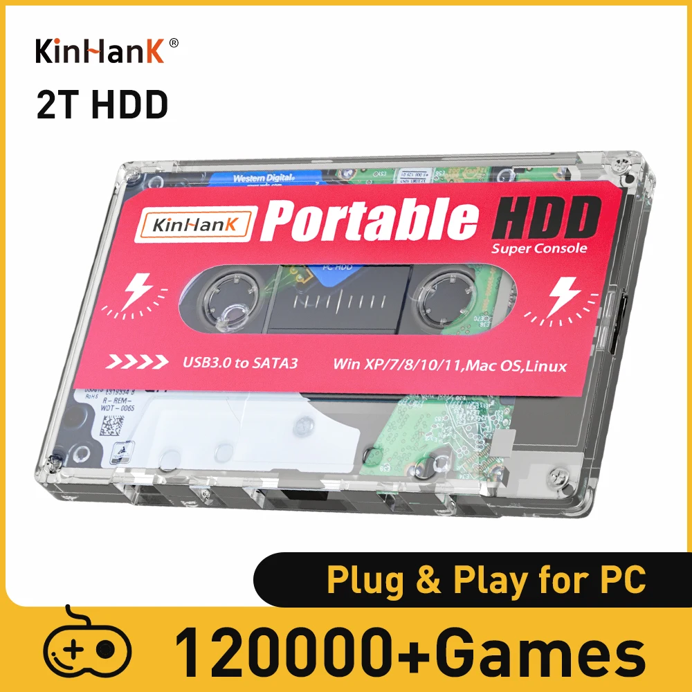 Kinhank Super Console X Batocera 33 500G 2T Disco Rigido 110000 + Videogiochi Retrò Per Mame/Arcade/Dc/Ss Plug And Play