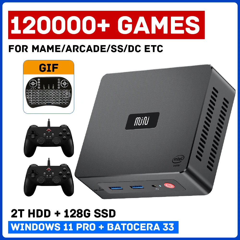 Super Console X Gk Mini Console Per Videogiochi Retrò Con 120000 Emulatori Di Gioco Dual 4K Lettore Di Giochi Portatile Batocera & Win 11 Pro