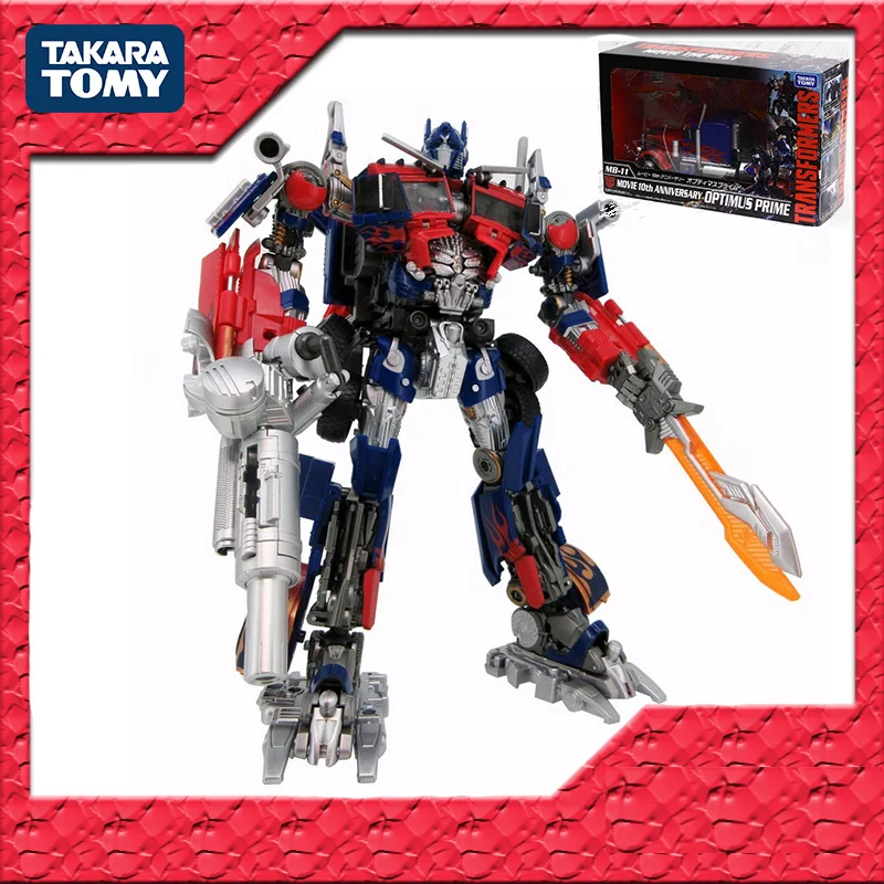 In Magazzino Trasformatori Originali Takara Tomy 10Th Anniversary Mb-11 Optimus Prime Leader Pvc Animefiguraction Figures Model Toys