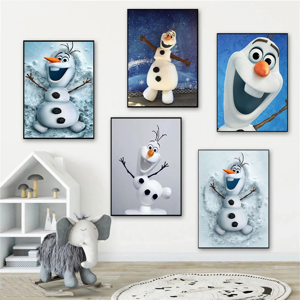 Disney Frozen 5D Diamond Painting Kit Cartoon Snowman Olaf Diy Full Round Diamond Mosaic Ricamo Cross-Stitch Poster Decor