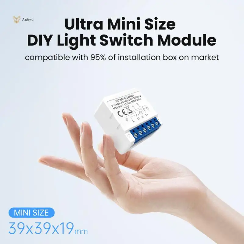 Tuya Smart 1/2/3/4 Gang Wifi Switch Dual Control Mini Funziona Con Amazon Alexa Home Light Switch Module Smart House
