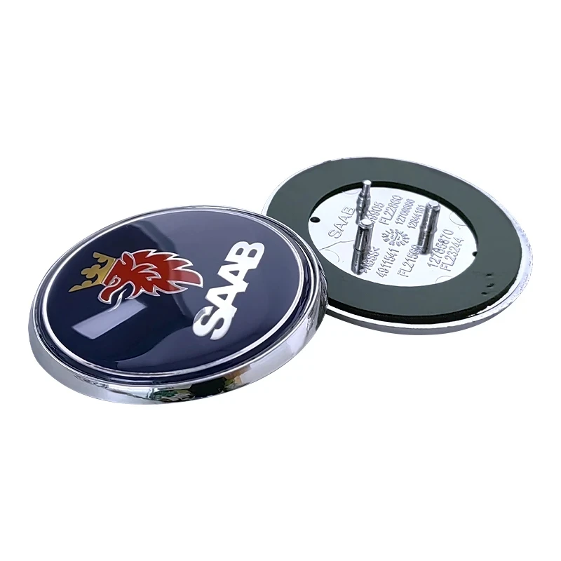 68Mm 2 3 Pin Saab Cofano Anteriore Per Auto Cofano Logo Posteriore Tronco Paraurti Badge Per Saab 9 3 9 5 9-3 9-5 Saab Emblem Sticker Accessori