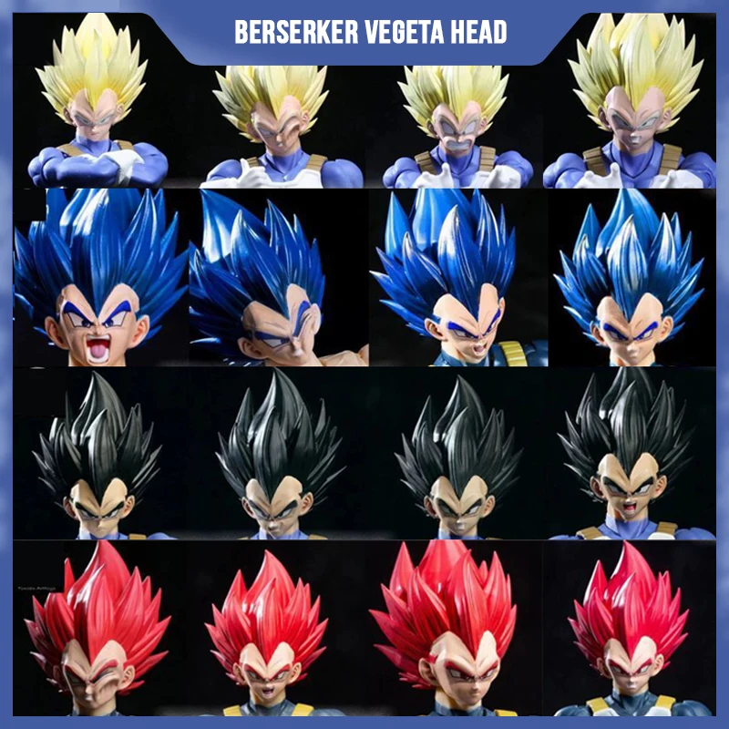 Anime Dragon Ball Vegeta Head Tonsenarttoys Berserker Blue Silent Avenger Primitive Prince Vegeta Head Accessori Giocattolo