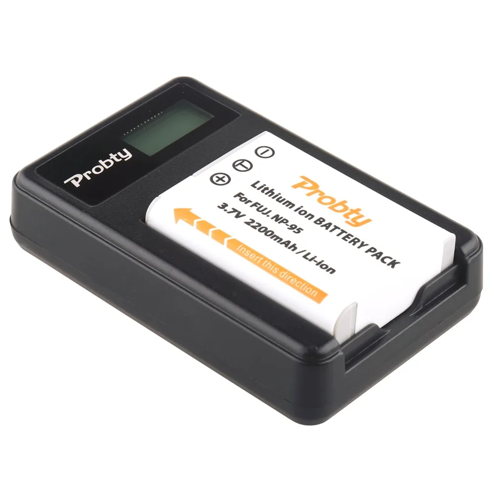 Probty Np-95 Np95 Batteria + Caricabatterie Lcd Per Fujifilm X30 X100 X100S X100T X-S1 Finepix F30 F31 Fd F31Fd Finepix Real 3D W1