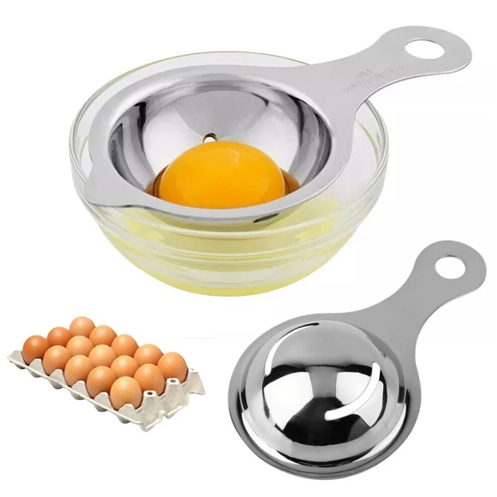 Separatore Huevos Acero Inoxidable De Yema De Huevo Blanca
