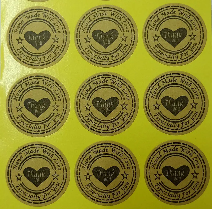 100 Unids Al Por Mayor Etiqueta De Papel En Blanco Etiqueta Forma Redonda Diy Kraft Etiqueta 3 Cm
