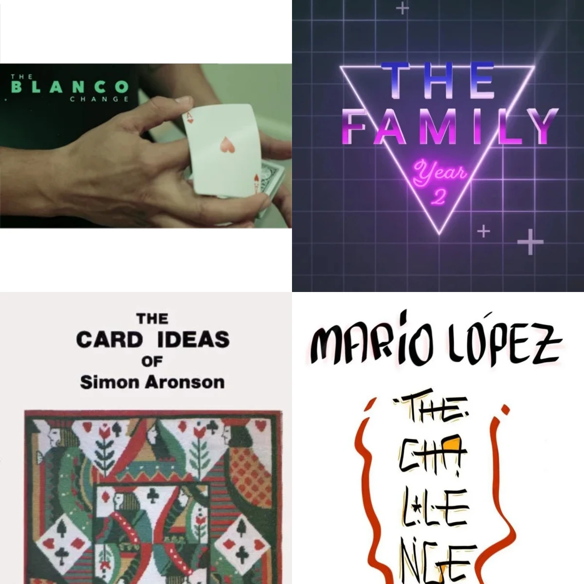 The Blanco Change By Allec,The Bottom Deal By Benjamin Earl,The Card Ideas Of Simon Aronson,The Challenge By Mario Lops-Magic