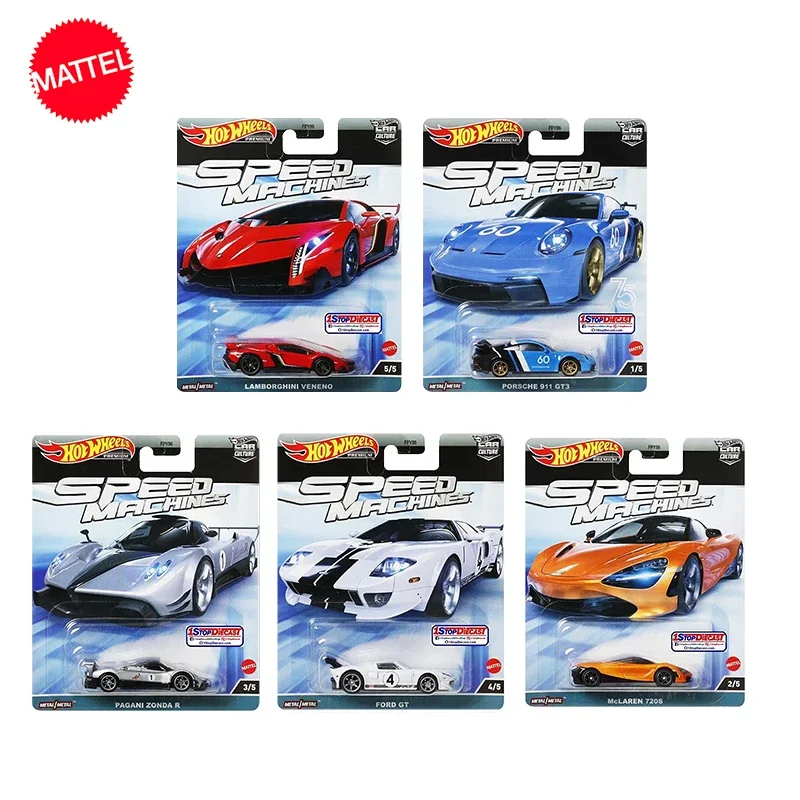 Original Hot Wheels Car Culture 1/64 Speed Machine Lamborghini Porsche 911 Mclaren 720S Luxury Voiture Toys For Boys Collection