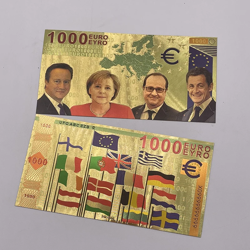 Nuova Banconota In Oro Euro 1000 Banconota Del Mondo Valuta Banconota Da Collezione A Colori Da Collezione