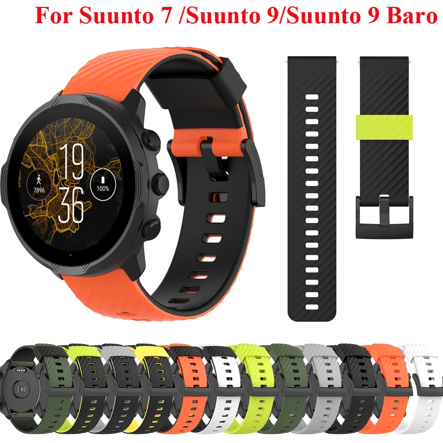 Per Suunto 7/Suunto 9 Cinturino Di Ricambio Cinturino Sportivo In Silicone Morbido Per Cinturino Suunto 9 Baro/9 Spartan/9 Gps