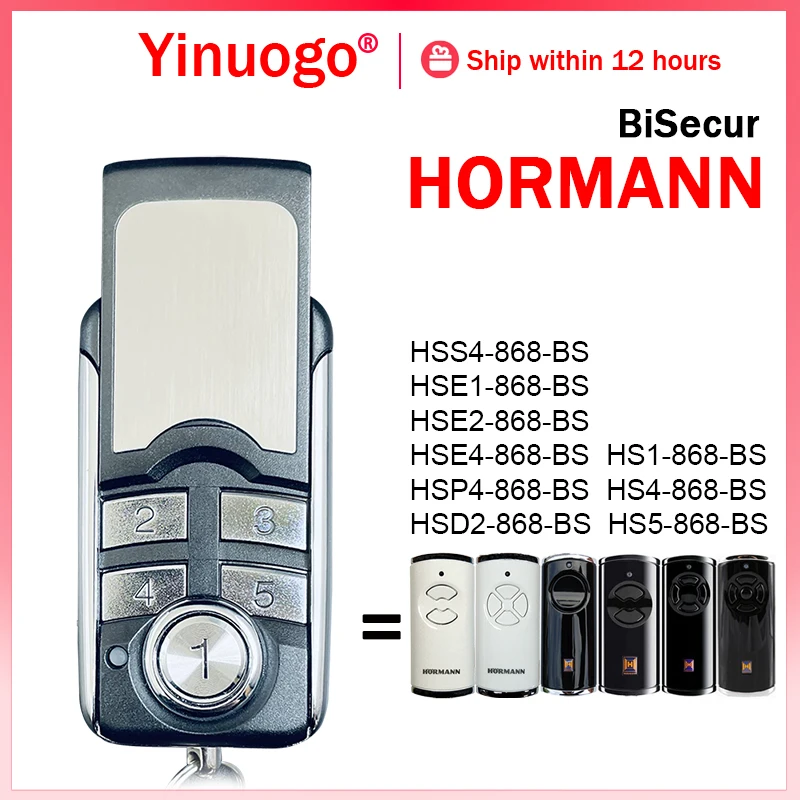 Hormann Bisecur Cancello Telecomando Per Hormann Hse2-868-Bs Hse4-868-Bs Hsd2 Hsp4 Hs5 Hs4 Hs1 Hss4 868 Bs Garage Telecomando