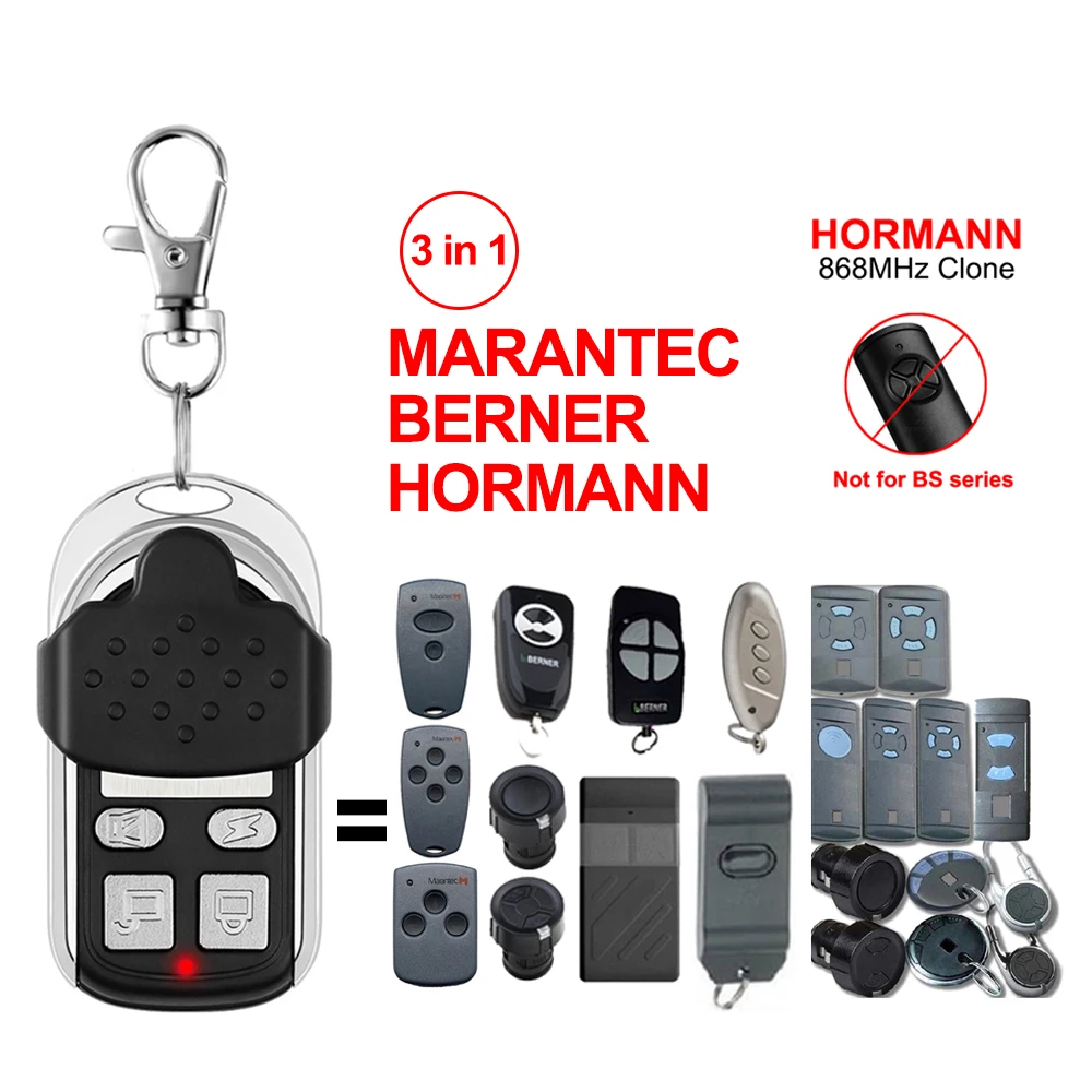 Barriera Portachiavi Hormann Marantec Berner Elv Conrad Belfox Telecomando 868Mhz Per Porta Del Cancello Del Garage 868.35 Mhz