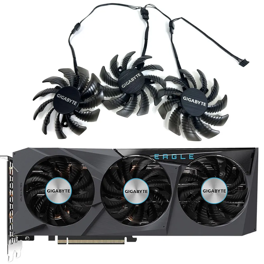1Set Muslimact128010Su Rtx 3070 Eagle Gpu Fan, Per Gigabyte Rtx 3070 Ti, Rtx 3070, Rtx 3060 Ti Eagle Ventola Di Raffreddamento Della Scheda Video