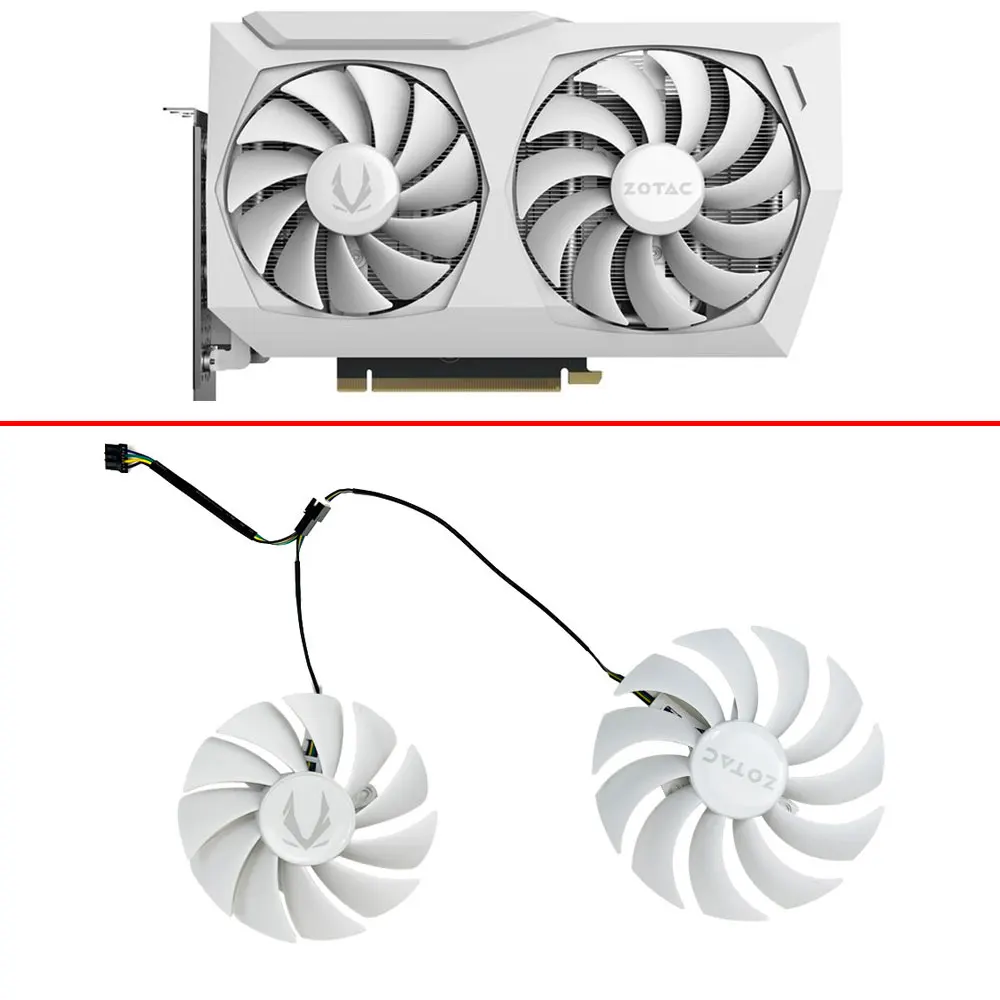 Ventola Di Raffreddamento Per Zotac Gaming Rtx 3060 Ti Amp White 3070 White Gpu Fan 89Mm 100Mm 4Pin Muslimatexam