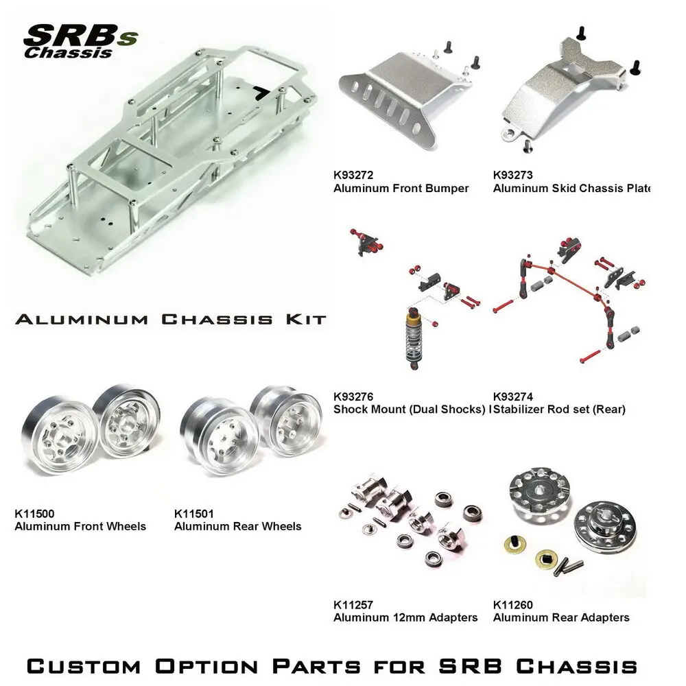 Kit Di Aggiornamenti Paraurti Ruote Telaio In Alluminio Per Tamiya Sand Scorcher Fighting Buggy Champ