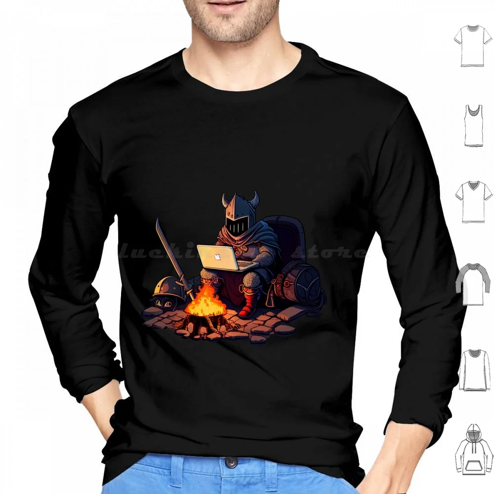Falò Dark Souls Gaming Felpa Con Cappuccio Cotone Manica Lunga Dark Souls Dark Souls 2 Dark Souls 3 Gaming Game Falò Soul Souls Demon