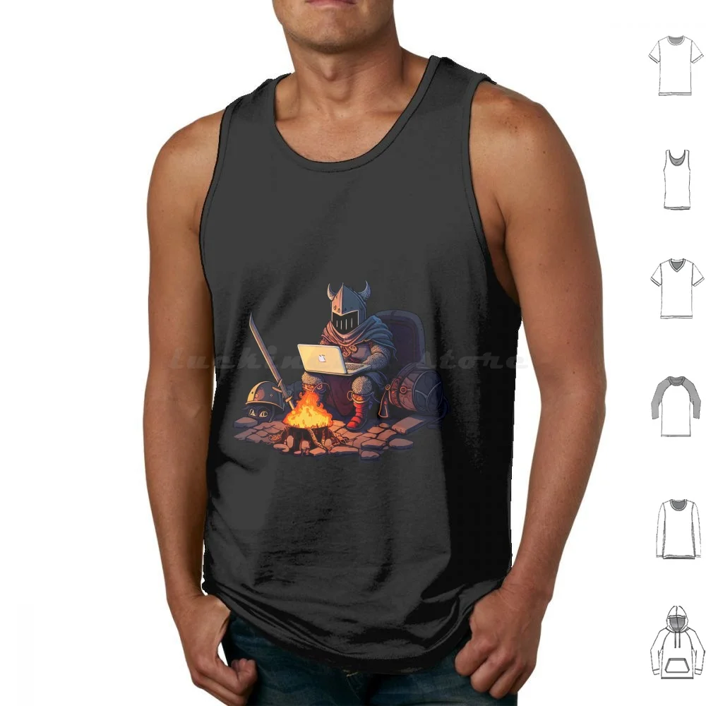 Falò Dark Souls Canotte Da Gioco Gilet Senza Maniche Dark Souls Dark Souls 2 Dark Souls 3 Gioco Di Gioco Falò Soul Souls Demon