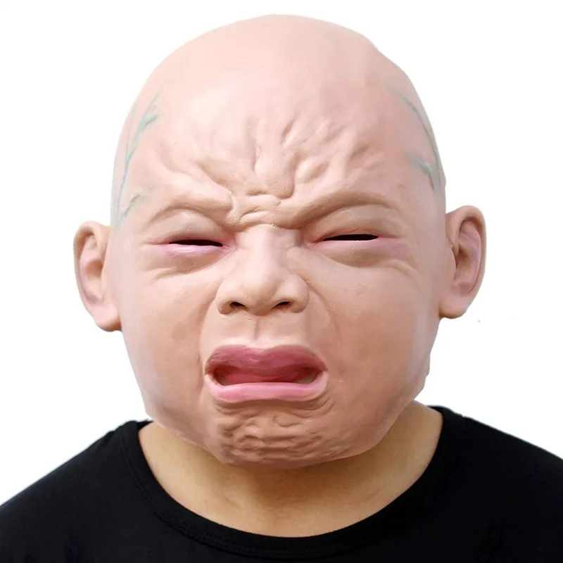 Novità Latex Cry Baby Latex Mask Halloween Costume Cosplay Puntelli Per Masquerade