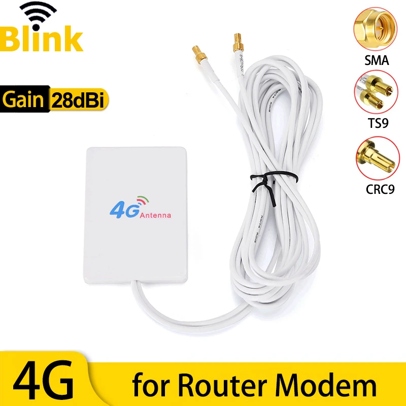 4G Lte Mimo Antenna Esterna Mobile Network Signal Booster 28Dbi Amplificatore Ad Alto Guadagno Ts9 Crc9 Sma Per Huawei Zte Vodafone Route